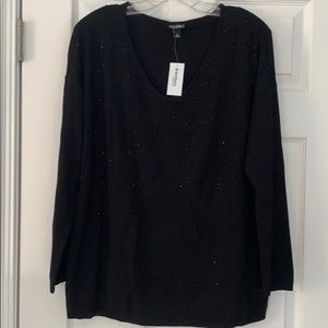 Black sequined sweater